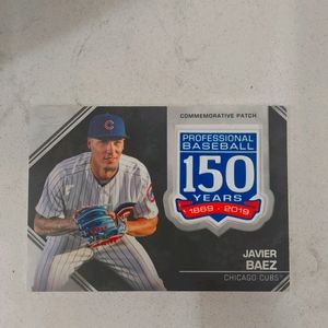 Rare 150 years MLB commemorative patch Javier baez